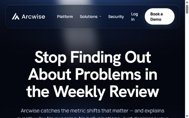 Arcwise — SaaS analytics redesign